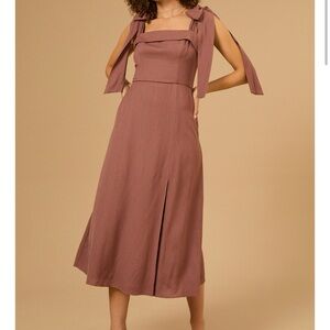 NEW Altar’d State Brown Midi Dress Size Large NWT
